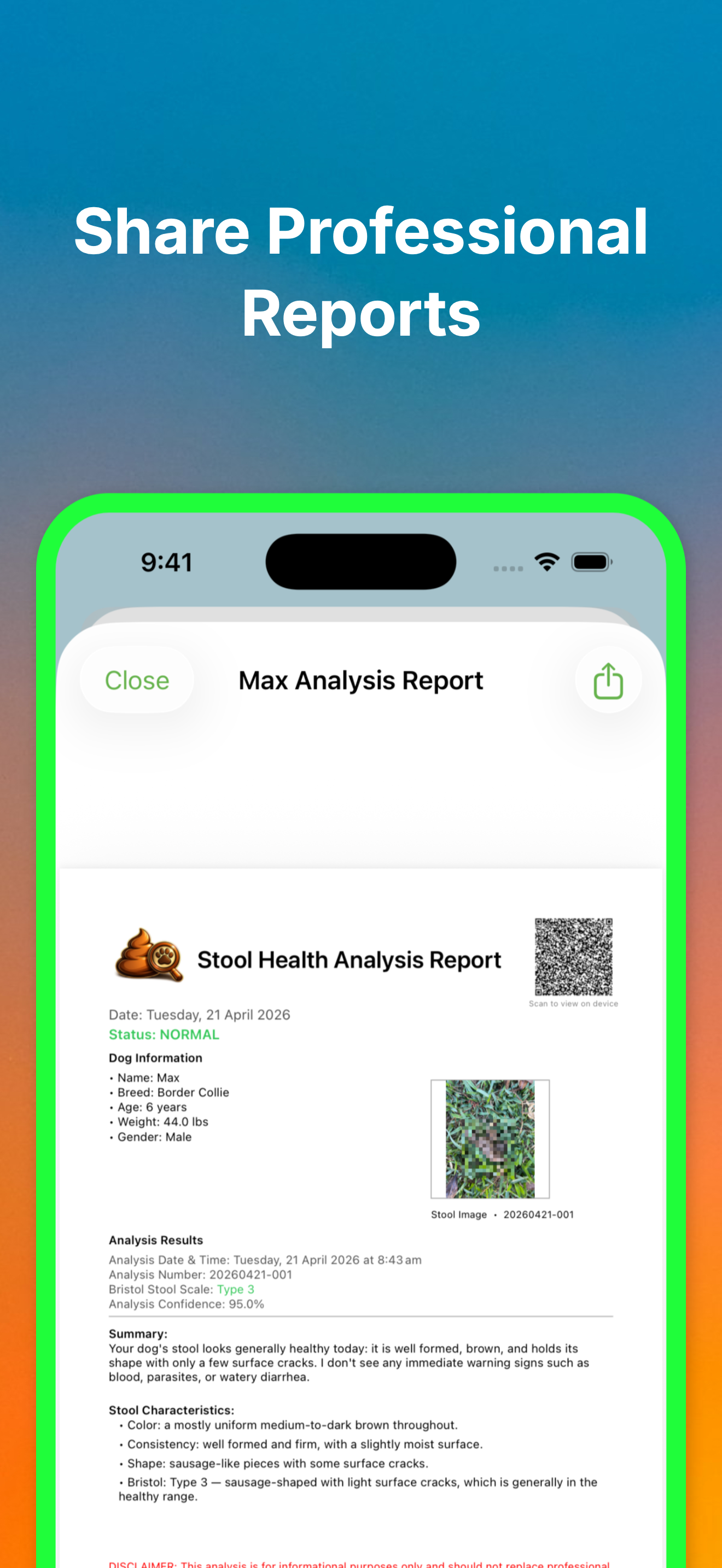 Share Professional Health Reports
